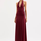 NiLS by NUDE LUCY Safiya Halter Dress | Wine