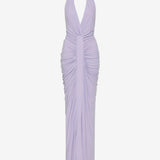 Misha The Venus Gathered Cupro Dress | Lilac