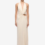 Misha Devon Cupro Maxi Dress | Winter White