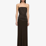 Bec + Bridge Xanthi Strapless Maxi Dress | Bitter Choc