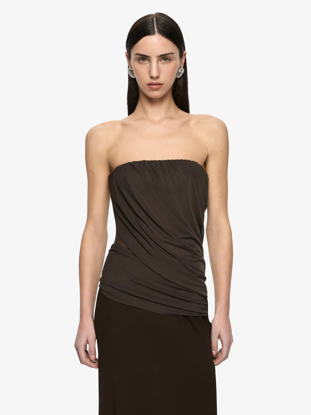 Bec + Bridge Xanthi Strapless Maxi Dress | Bitter Choc