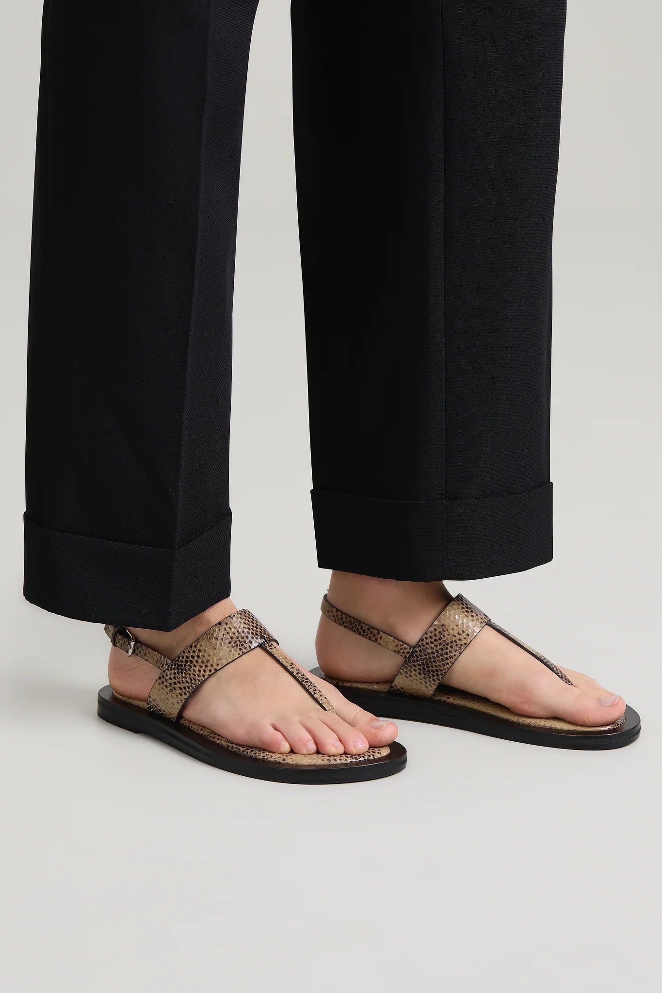 A.Emery The Somerset Sandal | Dune Embossed Snake