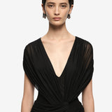 Bec + Bridge Leia Drape Maxi Dress | Black