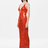 Misha Sapphire Sequin Maxi Dress | Red Sequin (PRE-ORDER)