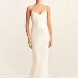 Shona Joy La Lune Low Back Gown | White (PRE-ORDER)