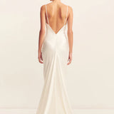 Shona Joy La Lune Low Back Gown | White (PRE-ORDER)