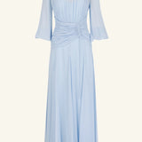 Shona Joy Emory High Neck Balloon Sleeve Maxi Dress | Arcadian Blue (PRE-ORDER)