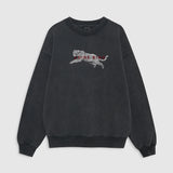 Anine Bing Spencer Sweatshirt Leopard | Washed Black