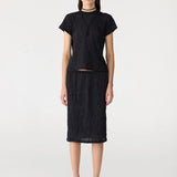 Bassike Crinkle Jersey Skirt | Black
