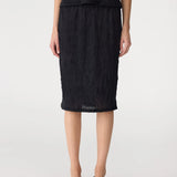 Bassike Crinkle Jersey Skirt | Black