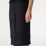 Bassike Crinkle Jersey Skirt | Black