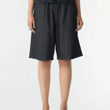 Bassike Minimal Chambray Pull On Short | Black