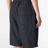 Bassike Minimal Chambray Pull On Short | Black