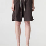 Bassike Crushed Cotton Workwear Short | Chocolate Brown