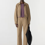 Bassike Cropped Denim Jacket | Tan