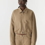 Bassike Cropped Denim Jacket | Tan