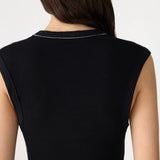 Bassike Essential Scoop Tank | Black