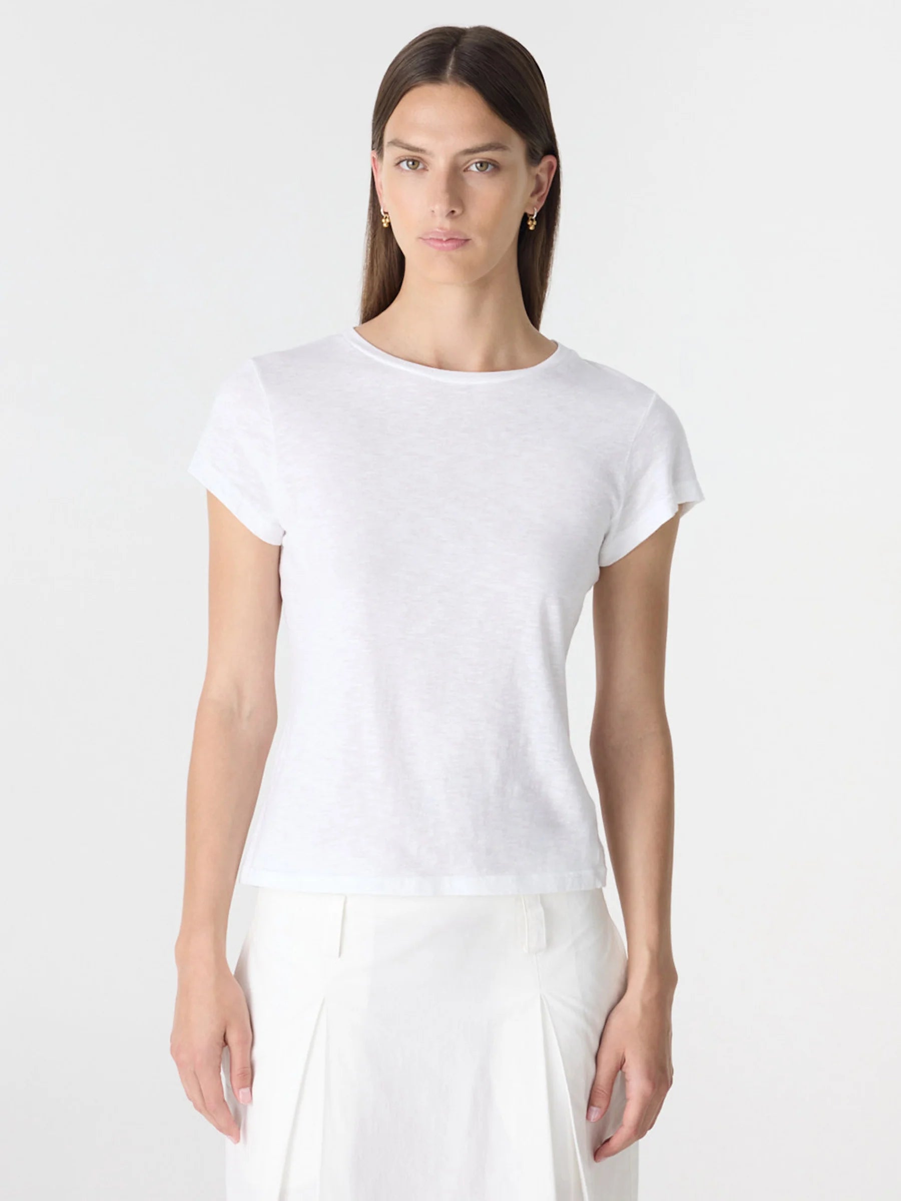 Bassike Essential Slub T-Shirt | White (PRE-ORDER)