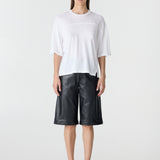 Bassike Slub Yoke Slouch T-Shirt | White (PRE-ORDER)