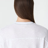Bassike Slub Yoke Slouch T-Shirt | White (PRE-ORDER)