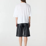 Bassike Slub Yoke Slouch T-Shirt | White (PRE-ORDER)