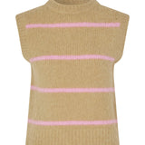Samsoe Samsoe Sajoan Vest | Olive Grey Stripe