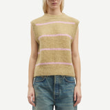 Samsoe Samsoe Sajoan Vest | Olive Grey Stripe