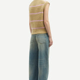 Samsoe Samsoe Sajoan Vest | Olive Grey Stripe