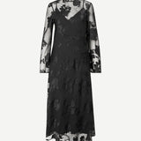 Samsoe Samsoe Samadeleine Dress | Black Blooming Burnout