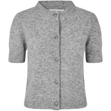 Samsoe Samsoe Sanoura Shortsleeve Cardigan | Grey Melange