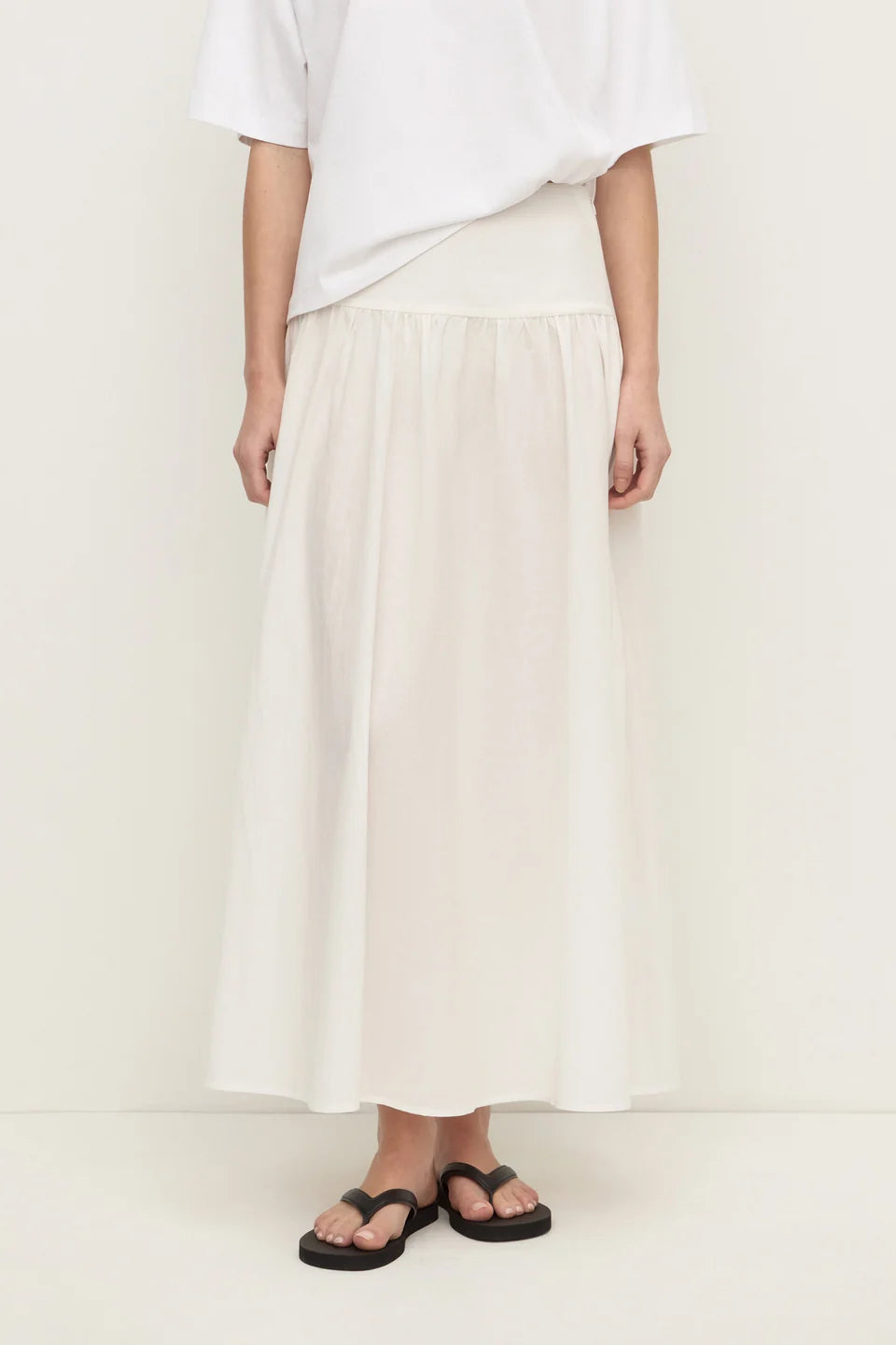 Assembly Label Sarah Cotton Maxi Skirt | White
