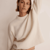 Morrison High Neck Pullover | Cream