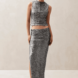 Alohas Carla Shimmer Top | Silver