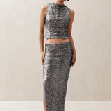Alohas Misi Shimmer Skirt | Silver