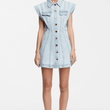 Acler Eagleton Mini Dress | Ice Blue