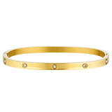 Porter Dylan Bangle | Gold/Celestial Clear