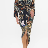 Camilla Long Split Front Twist Jersey Dress | Palacio Poetry