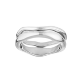 Porter Wave Ring Set | Silver