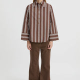 Blanca Fern Shirt | Brown/White