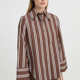 Blanca Fern Shirt | Brown/White