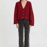 Blanca Pepa Cardigan | Burgundy