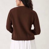 Ceres Life Nelly Long Sleeve Knit Cardi | Chocolate