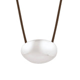 Porter Bean Cord Pendant | Chocolate/Silver