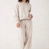 Ceres Life Seamed Fleece Top | Almond