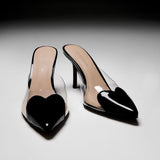 Lana Wilkinson Raquel | Mule Vinylite & Black Patent Leather