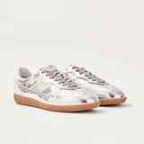 Alohas Rife Leather Sneakers | Shimmer Silver Cream