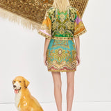 ALEMAIS Clemenza Spliced Mini Dress