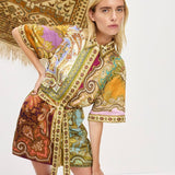 ALEMAIS Clemenza Spliced Mini Dress
