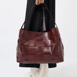 St Agni Woven Large Tote | Plum