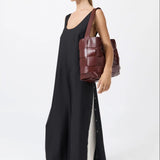 St Agni Woven Large Tote | Plum